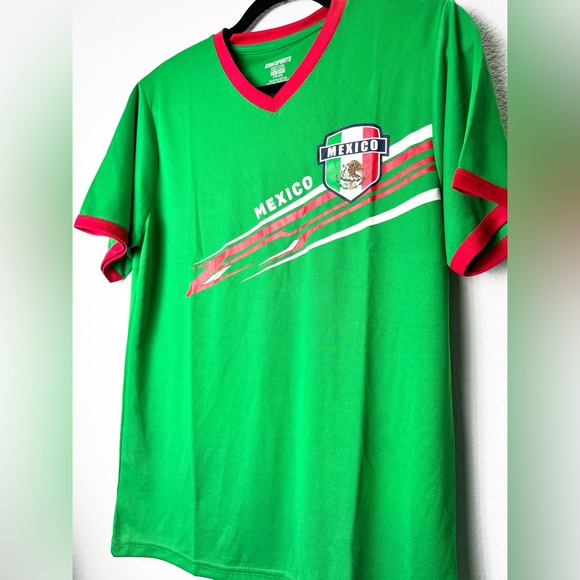 Icon Sports Youth Size 8-10 18-20 Mexico Short Sleeve Jersey Green W/ Red. New - Picture 9 of 12